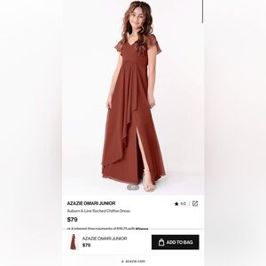 Azazie Omari junior brides maid dress